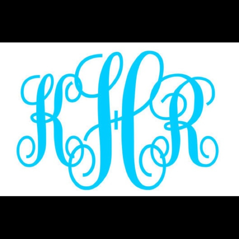 Custom monogram decal